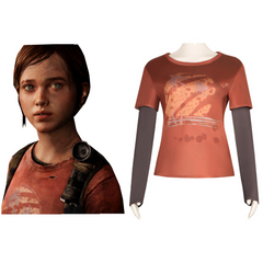 TV The Last of Us Ellie Cosplay Costume T-shirt Outfits Halloween Carnival Disguise Suit