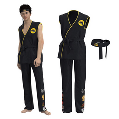 Cobra Kai Top Pants Outfit Halloween Carnival Suit Cosplay Costume Adult