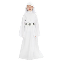 Kids Girls Movie Star Wars Leia Princess Cosplay Costume Halloween Carnival Suit