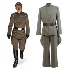 Movie Imperial Officer Olive Green Costume Uniform Halloween Carnival Suit