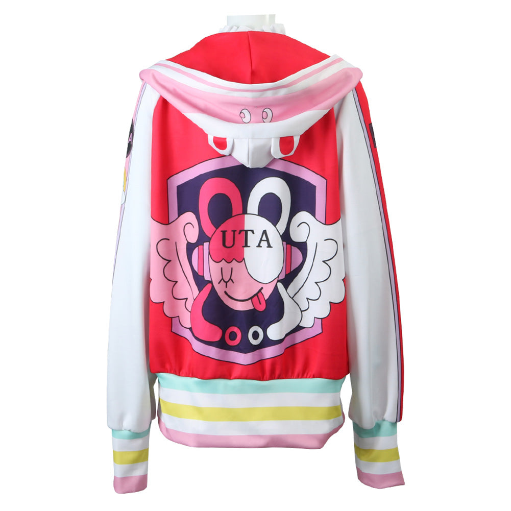 【ONE PIECE】UTAジャンバー One Piece UTA Cosplay Costume Hoodie Zip Up Jacket Coat Outfits