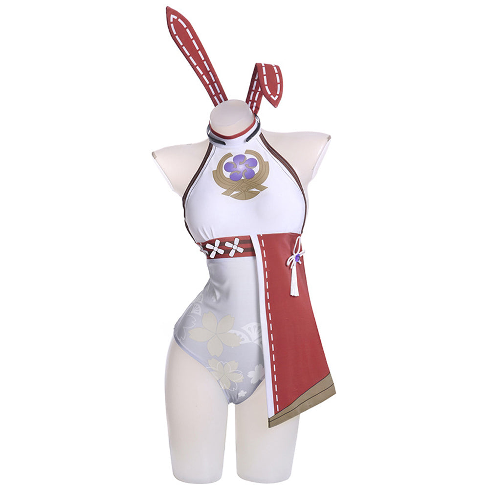 Genshin Impact Yae Miko Cosplay Costume Bunny Girls Outfits Halloween Carnival Party Suit