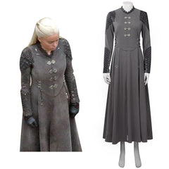 TV House Of The Dragon Rhaenyra Targaryen Gray Cosplay Costume Dress Outfits Halloween Carnival Suit