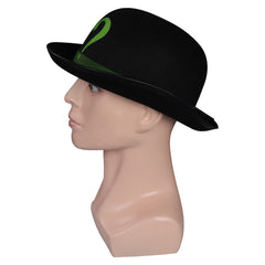 The Batman Riddler Edward Nashton Question Mark Cosplay Hat Cap Halloween Accessories Props