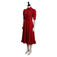 Horror Movie Pearl (2022) Pearl Red Dress Outfits Cosplay Costume Halloween Carnival Suit