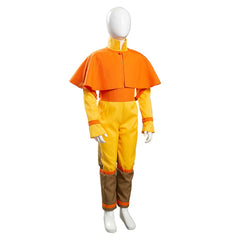 Kids Children Avatar: The Last Airbender Aang Yellow Jumpsuit Outfits Cosplay Costume Halloween Carnival Suit