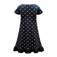 Kids Wednesday Addams Cosplay Costume Dress Outfits Halloween Carnival Suit