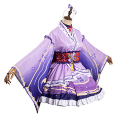 Genshin Impact Raiden Shogun Lolita Cosplay Costume Outfits Halloween Carnival Party Suit - Coshduk 