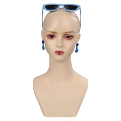 Movie Barbie 2023 Margot Robbie Barbie Cosplay Sunglasses Earings Accessories Halloween Carnival Props