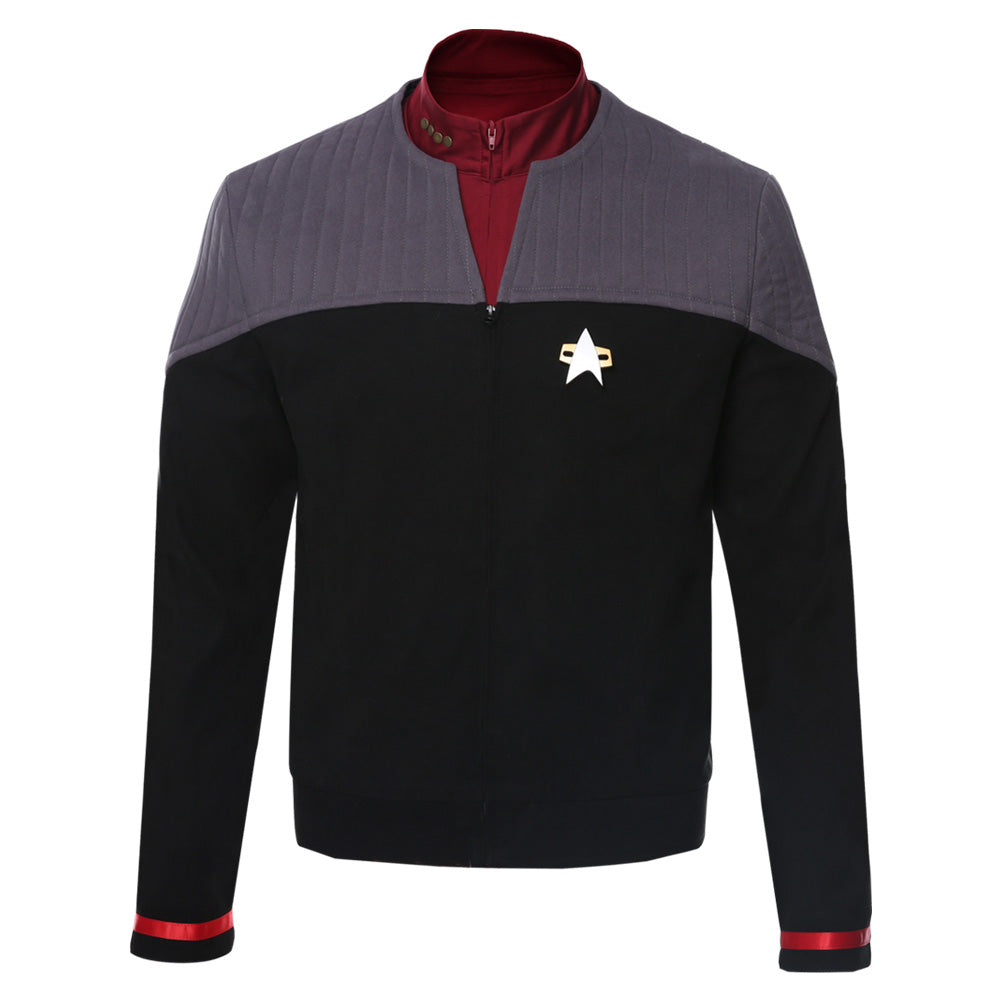 TV Jean-Luc Picard Coat Star Trek Generations Cosplay Costume Halloween Carnival