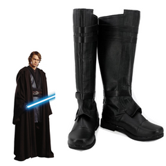 Star Wars Anakin Skywalker Black Boots Cosplay Shoes Halloween Carnival Accessories