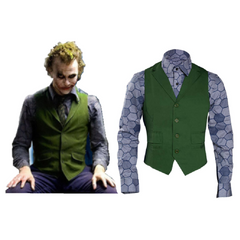 Movie Dark Knight Joker Hexagon Shirt + Vest costume Tailor Made Halloween Carnival Suit