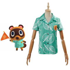 Adult Animal Crossing Top Timmy & Tommy Short Sleeve Shirts Cosplay Costume