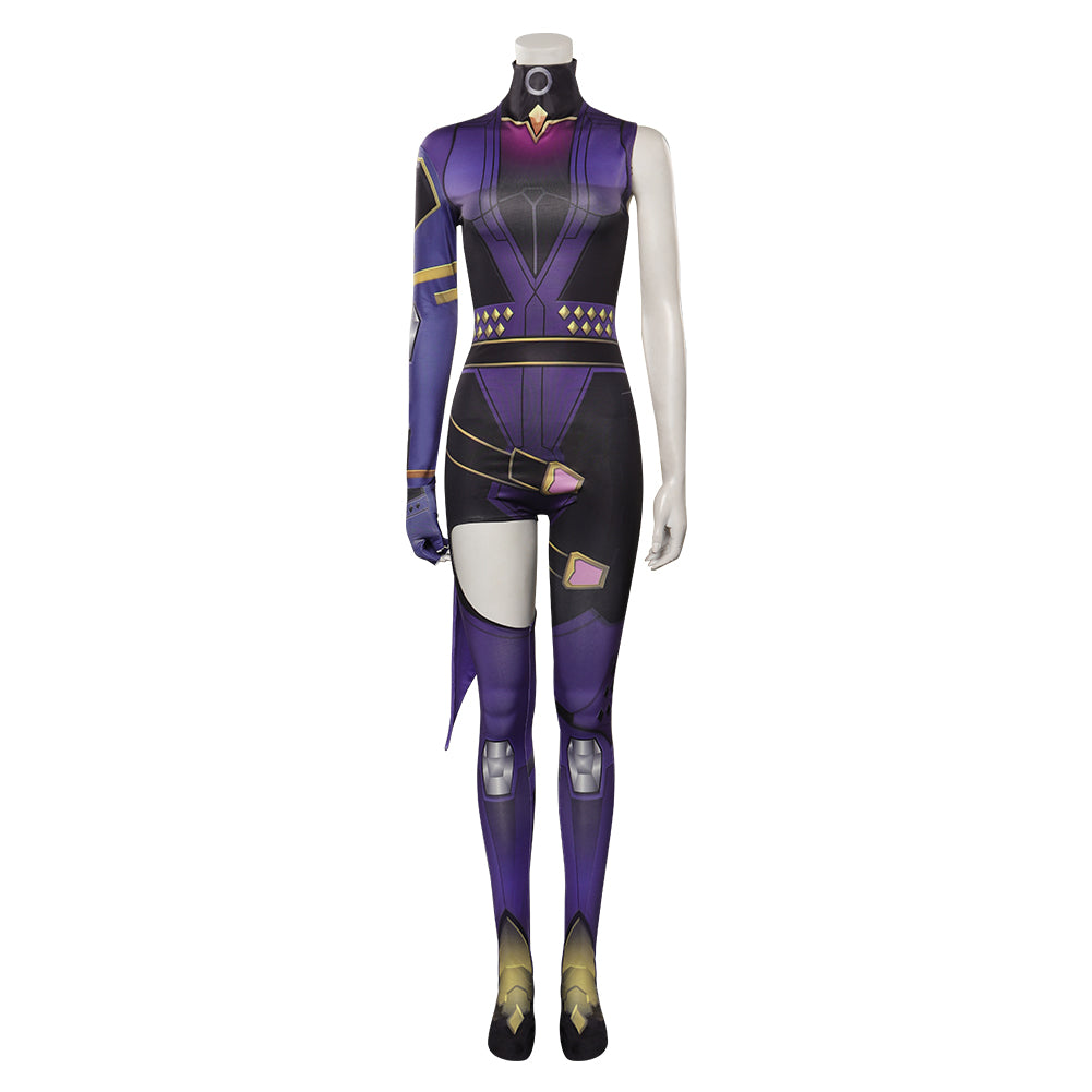 Game Valorant Reyna Cosplay Costume Jumpsuit Outfits Halloween Carnival Suit