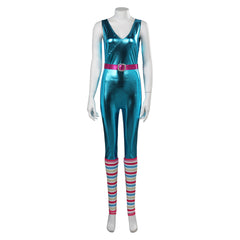 2023 Barbie Movie Margot Robbie Barbie Retro Disco Jumpsuit Cosplay Costume Outfits Halloween Carnival Suit