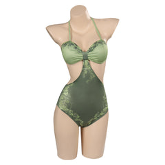 Harley Quinn-Poison Ivy Swimsuit Dr. Pamela Lillian Isley Cosplay Costume Halloween Carnival Party Disguise Suit 