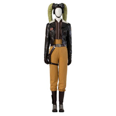 Movie Star Wars Ahsoka Tano Black Leather Set Outfits Cosplay Costume Halloween Carnival Suit