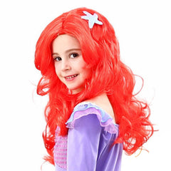 Kids Girls The Little Mermaid Ariel Cosplay Wig Heat Resistant Synthetic Hair Carnival Halloween Party Props