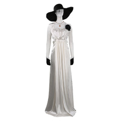 Resident Evil Village Alcina Dimitrescu Cosplay Costume Outfits Halloween Carnival Suit