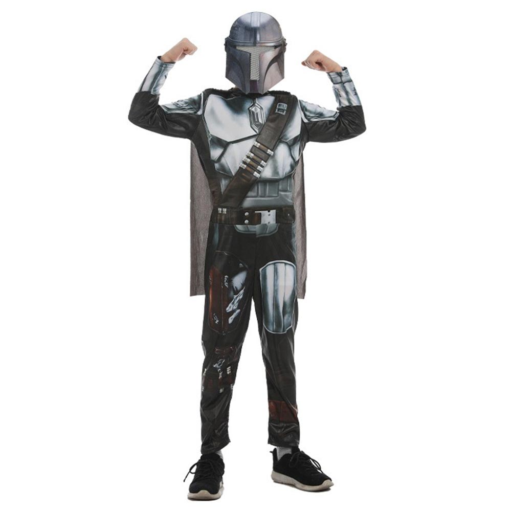 Kids The Mandalorian Din Djarin Cosplay Costume Jumpsuit Outfits Halloween Carnival Suit