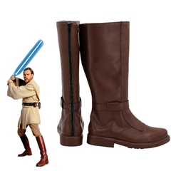 Movie Jedi Kenobi Cosplay Shoes Boots Cosplay Shoes Halloween Carnival Accessories