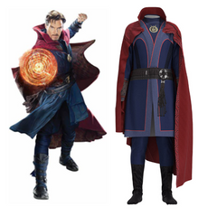 Kids Doctor Strange in the Multiverse of Madness Stephen Strange Cosplay Costume Kids Jumpsuit Cloak Outfits Halloween Carnival Suit