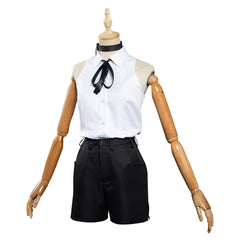 Reze White Shirt Outfits Set Cosplay Costume Halloween Carnival Suit