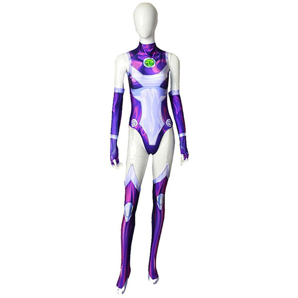 Teen Titans Starfire Cosplay Costume Outfits Halloween Carnival Party Suit