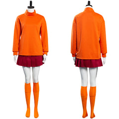 Scooby-Doo Uniform Outfit Velma Dinkley Halloween Carnival Costume Cosplay Costume
