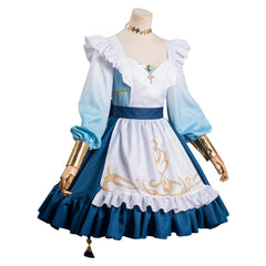 Game Genshin Impact Nilou Cosplay Costume Blue Lolita Maid Dress Outfits Halloween Carnival Suit-Coshduk