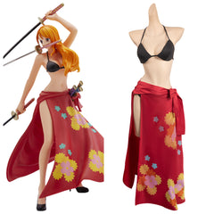 One Piece Nami Swimwear Cosplay Costume Outfits Halloween Carnival Party Disguise Suit 