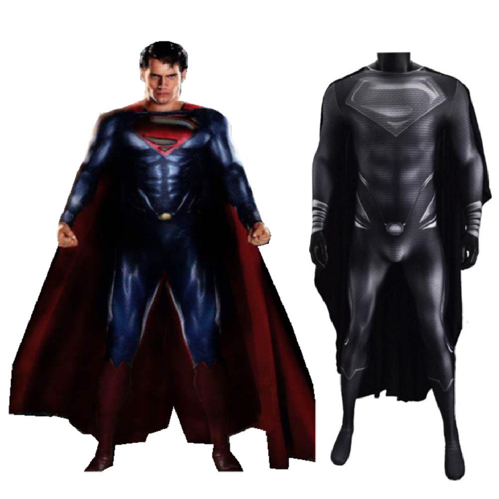 Super Man of Steel Cosplay Costume Jumpsuit Cloak Outfits Halloween Ca ...