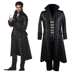 Once Upon A Time Captain Hook Cosplay Costume Halloween Carnival Suit