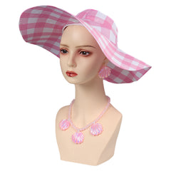 Kids Girls Movie 2023 Barbie Margot Robbie Cosplay Hat Cap Earings Necklace Accessories Halloween Carnival Props