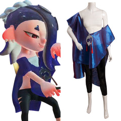 Game Splatoon 3 Shiver Blue Outfits Cosplay Costume Halloween Carnival Suit