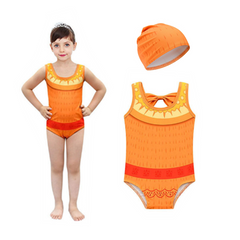 Encanto Kids Girls Swimsuit Cosplay Costume Jumpsuit Swimwear Outfits Halloween Carnival Suit