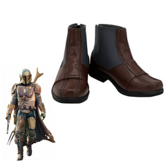 TV The Book Of Boba Fett Boba Fett Cosplay Brown Shoes Boots Halloween Props