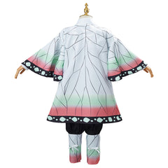 Kids Girls Anime Kochou Shinobu Set Outfit Cosplay Costume Halloween Carnival Suit