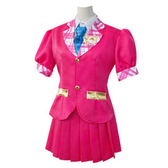 Movie Barbie:Princess Charm School Sophia Outfits Pink School Uniform ​Halloween Carnival Suit Adult Cosplay Costume