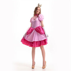 The Super Mario Bros. Movie Peach Cosplay Costume Dress Outfits Halloween Carnival Party Suit
