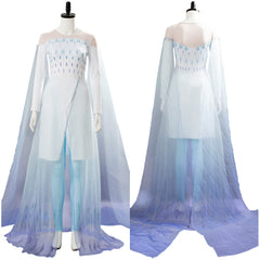 Movie Elsa Frozen 2 Ahtohallan Cave Snow Flake Dress Cosplay Costume Halloween Carnival Suit