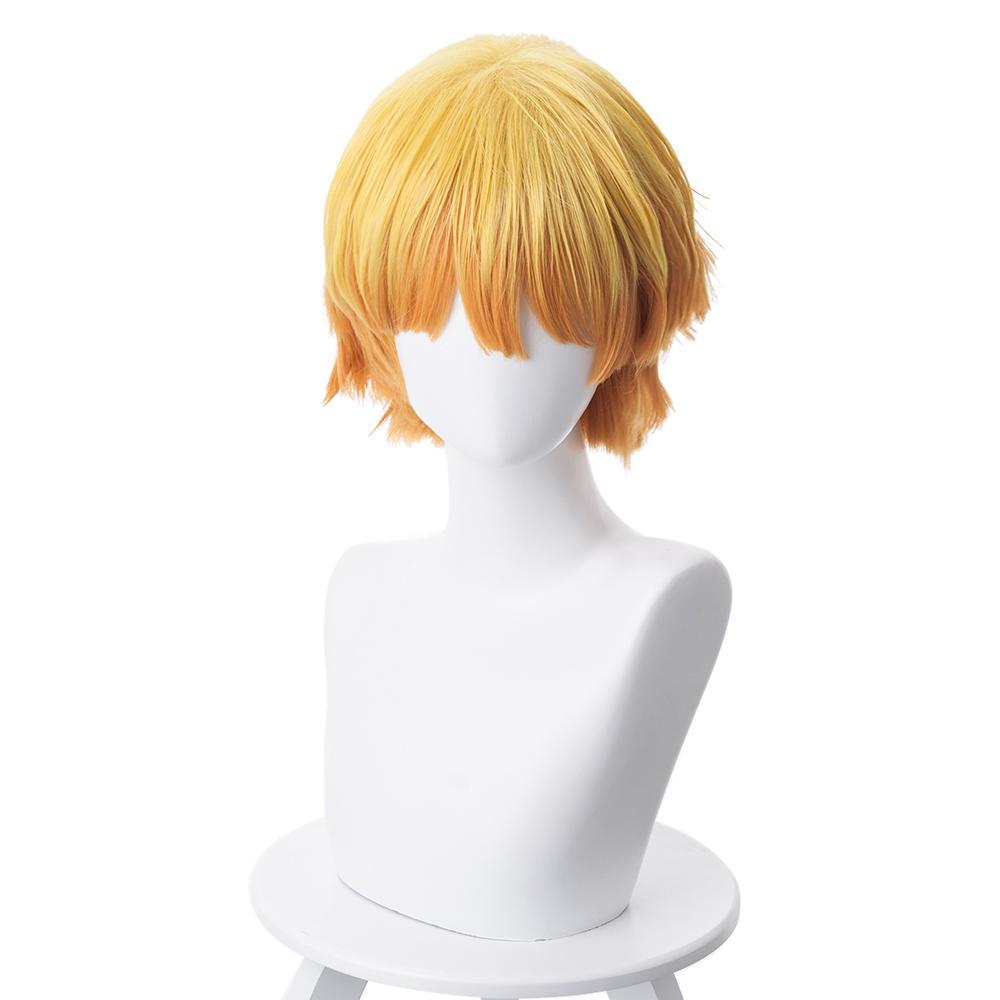 Agatsuma Zenitsu Yellow Wig Cosplay Accessories Halloween Props