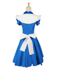Movie Alice In Wonderland Movie Blue Alice Dress Costume Halloween Carnival Suit