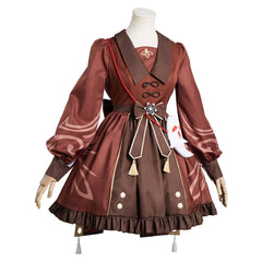 Game Genshin Impact Hutao Cosplay Costume Lolita Dress Outfits Halloween Carnival Suit-Coshduk