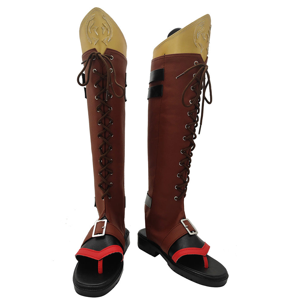 Genshin Impact Thoma Cosplay Shoes Boots Halloween Costumes Accessory Custom Made