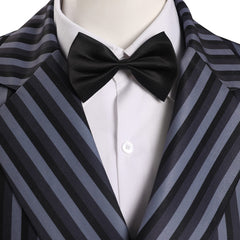 Gomez Black Striped Suit Set Outfits Cosplay Costume Halloween Carnival Suit