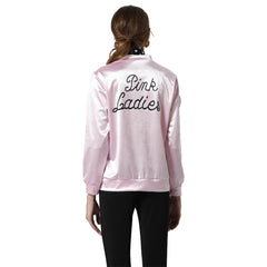 Grease Pink Ladies Silks and Satins Jacket Costume Women Halloween Carnival Suit