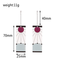 Kamado Tanjirou Resin Pin Hook Clip On Hanafuda Earrings Cosplay Accessories Props