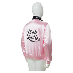 Kids Children Grease Pink Ladies Satin Pink Jacket Set Outfits Cosplay Costume