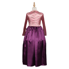 Kids Girls Hocus Pocus Sarah Sanderson Pink Purple Dress Cosplay Costume Outfits Halloween Carnival Suit